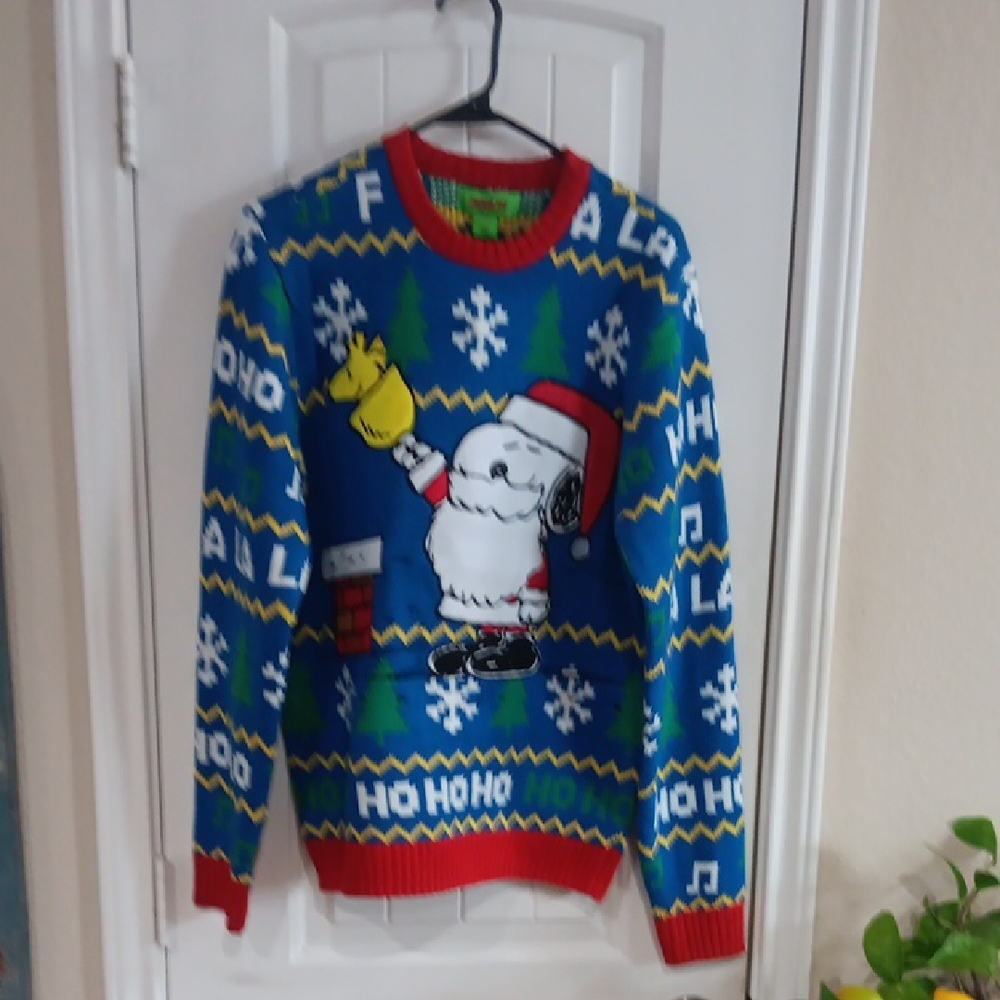 Peanuts Red and Blue Crew Neck Sweater